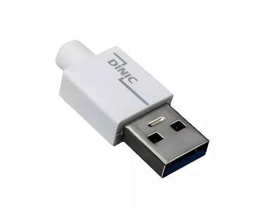 USB 3.1 Kabel Typ C - 3.0 A Daten u. Ladekabel, 5Gbps, 3A charging, weiß, DINIC Polybag, 1m